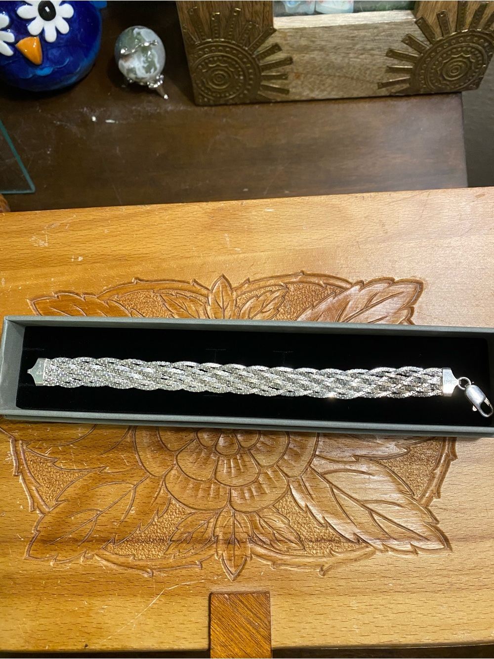 Italy Sterling Braided Women's Bracelet 8 inches